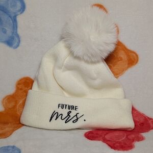 Cream 'Future Mrs.' Pom-Pom Beanie